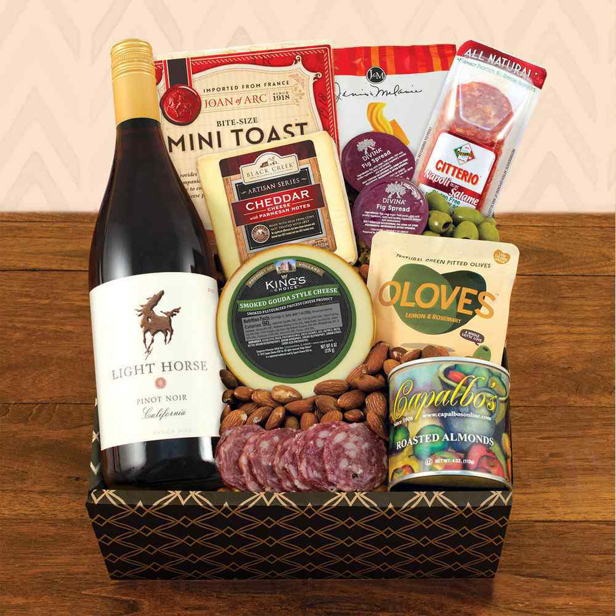 Red Wine, Cheese and Crackers Classic Collection Gift Box